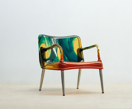 Image 1 of Postmoderne fauteuil Chaos van Pepe Tanzi voor Biesse, 1990S