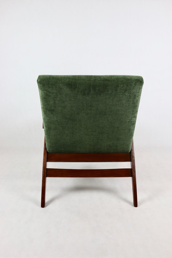 Image 1 of Tsjechische Tatra fauteuil in olijfgroen, toegeschreven aan Frantisek Jirak, 1970S