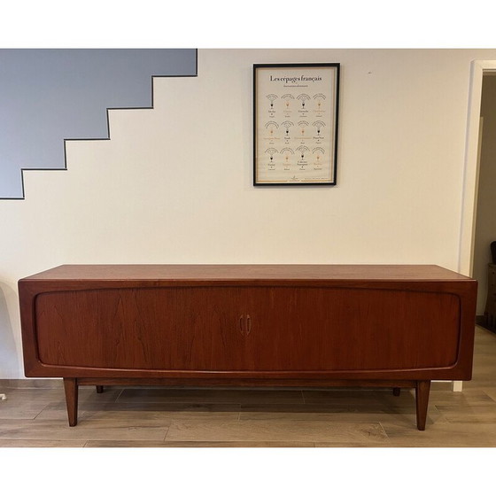 Image 1 of Vintage model 142 teakhouten dressoir van Bernhard Pedersen en Søn, Denemarken 1960