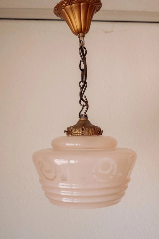 Roze Jugendstil Hanglamp Maan En Sterren