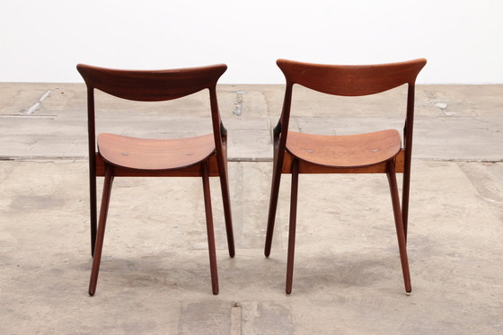 Image 1 of Arne Hovmand Olsen for Mogens Kold, 1960 8 dinning chairs model 71,