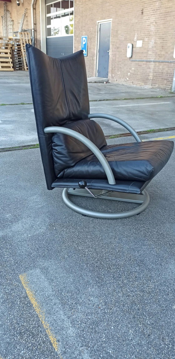 Image 1 of Rolf Benz Torino BMP leren fauteuil draaibaar