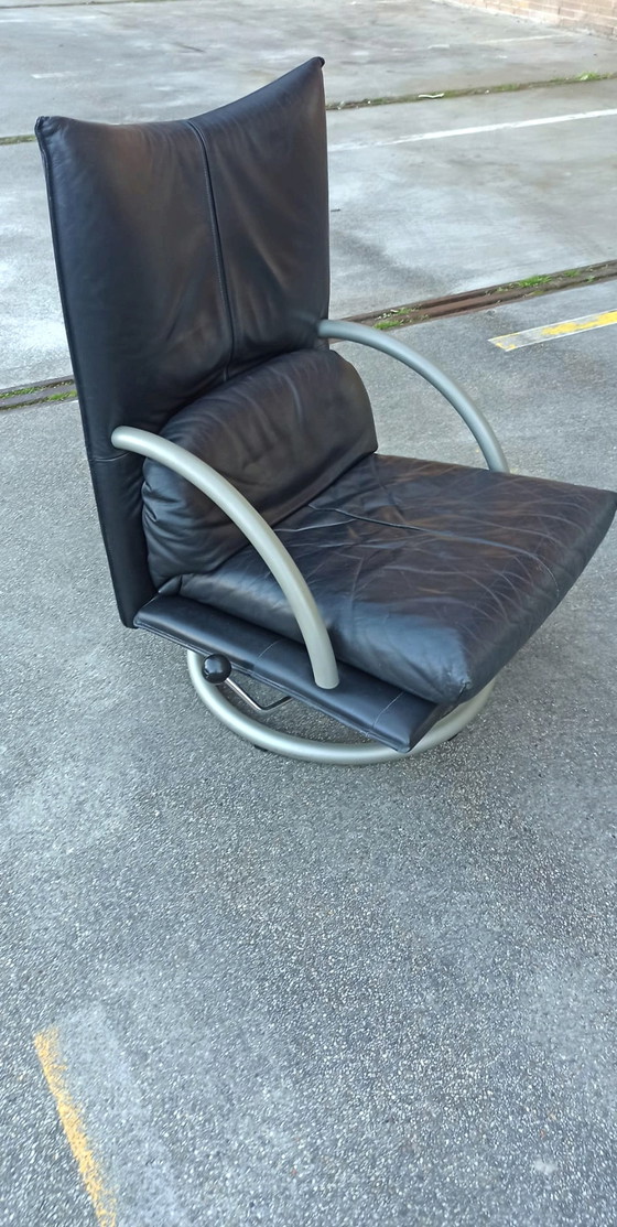 Image 1 of Rolf Benz Torino BMP leren fauteuil draaibaar