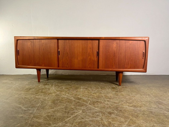 Image 1 of HP Hansen Teakhouten Dressoirs Mid Century Deens Design 1960