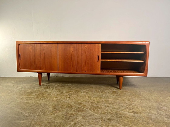 Image 1 of HP Hansen Teakhouten Dressoirs Mid Century Deens Design 1960