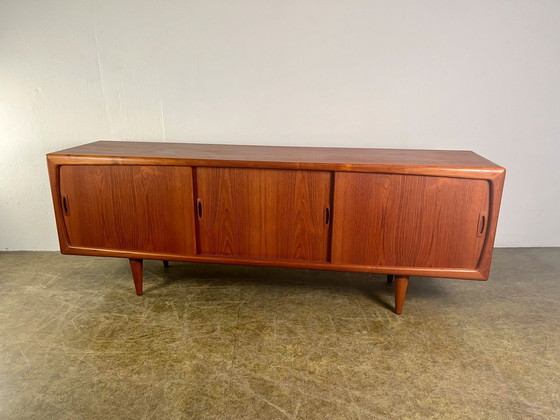 Image 1 of HP Hansen Teakhouten Dressoirs Mid Century Deens Design 1960