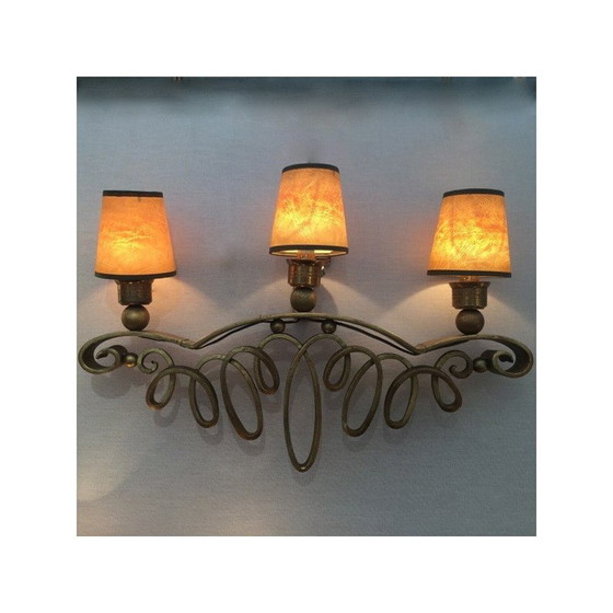 Image 1 of Paar vintage wandlampen van Raymond Subes, 1950