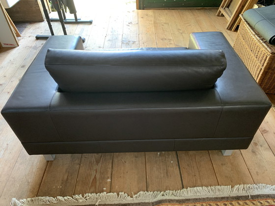 Image 1 of Leoluxe loveseat donker bruinleer