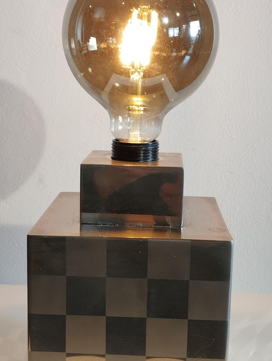 Image 1 of Kubuslamp - Damier Toegeschreven aan Françoise Sée - Space Age Design - Vintage jaren 60 / 70 Sixties - Seventies - Vintage