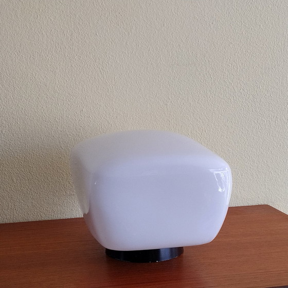 Image 1 of Plafondlamp Opaalglas Bakeliet - Vintage 