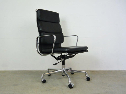 Vitra EA 219 Charles Eames Softpad Bureaustoel/leer/zwart