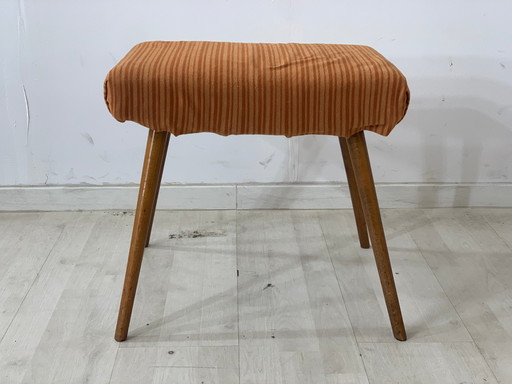 Mid Century kruk stoel vintage