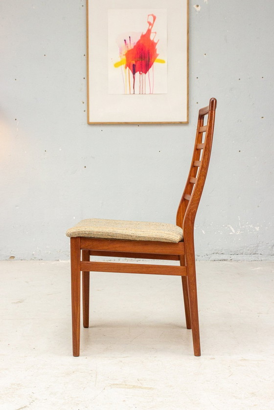 Image 1 of 6X Vintage Teakhouten Stoelen Midcentury Deens