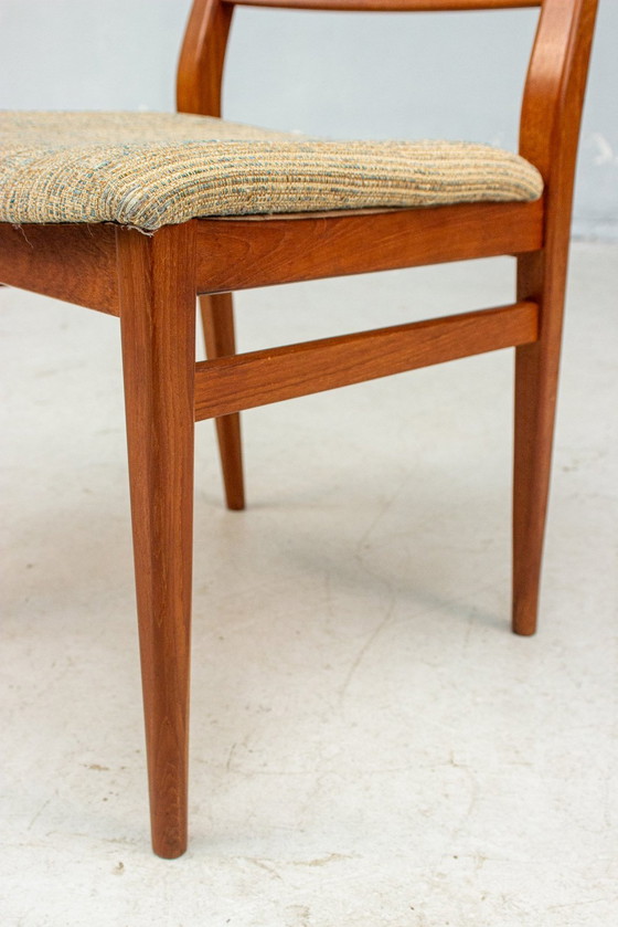 Image 1 of 6X Vintage Teakhouten Stoelen Midcentury Deens