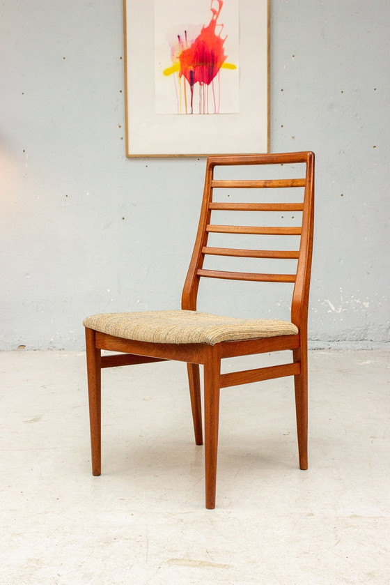 Image 1 of 6X Vintage Teakhouten Stoelen Midcentury Deens