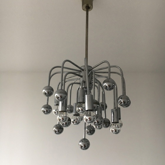 Image 1 of Spoetnik hanglamp uit het ruimtetijdperk, Sixties ontwerp, jaren 1960