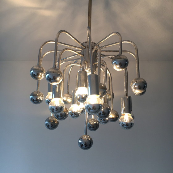 Image 1 of Spoetnik hanglamp uit het ruimtetijdperk, Sixties ontwerp, jaren 1960