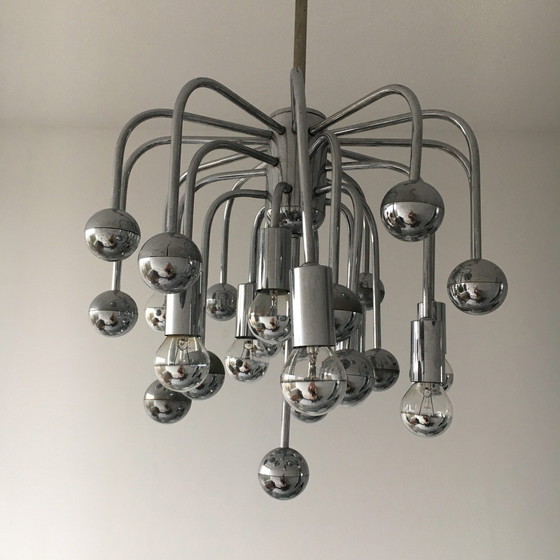 Image 1 of Spoetnik hanglamp uit het ruimtetijdperk, Sixties ontwerp, jaren 1960