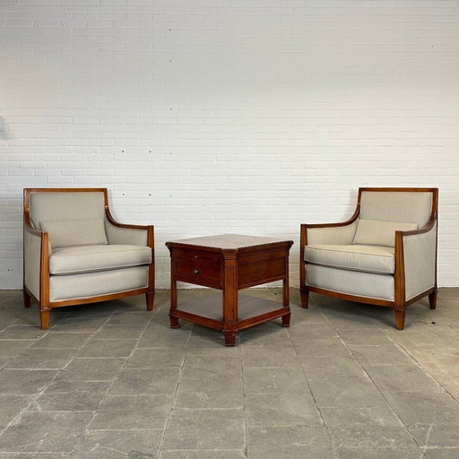 Schuitema Art Deco Set: Bank en Twee Fauteuils