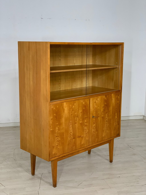 Mid Century hellerau hoge vitrinekast serie 602