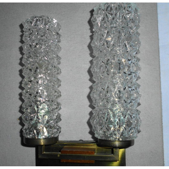 Image 1 of Paar vintage Scandinavische teakhouten wandlampen, 1970