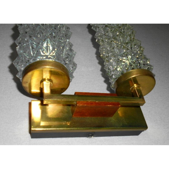 Image 1 of Paar vintage Scandinavische teakhouten wandlampen, 1970