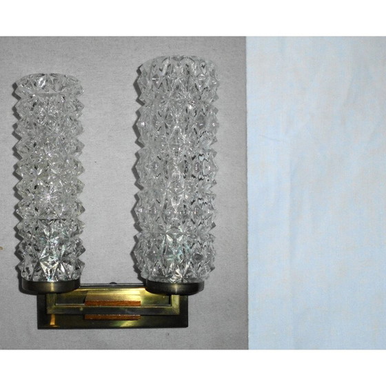 Image 1 of Paar vintage Scandinavische teakhouten wandlampen, 1970