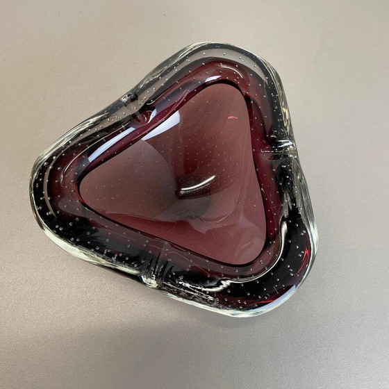 Image 1 of Vintage asbak van paars Murano glas, Italië 1970