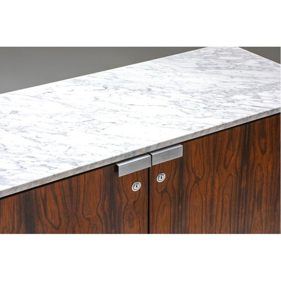 Image 1 of Vintage Carrara Marmer en Palissander kabinet van De Coene - 1960