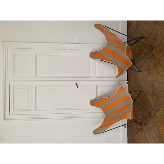 Image 1 of Butterfly vintage fauteuil in zwart gepoedercoat staal van Airborne