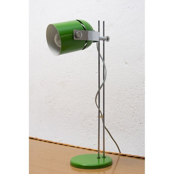 Image 1 of Vintage metalen en plastic tafellamp van Stanislav Indra, Tsjecho-Slowakije 1970