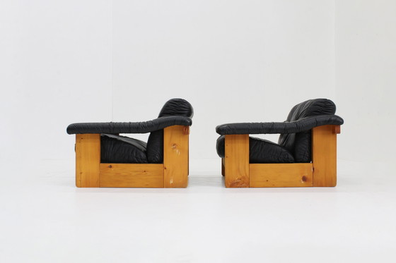 Image 1 of Set Vintage Italiaanse Design Fauteuils Poltrona Munari 1970S 