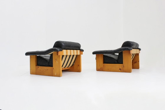 Image 1 of Set Vintage Italiaanse Design Fauteuils Poltrona Munari 1970S 