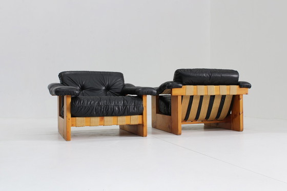 Image 1 of Set Vintage Italiaanse Design Fauteuils Poltrona Munari 1970S 