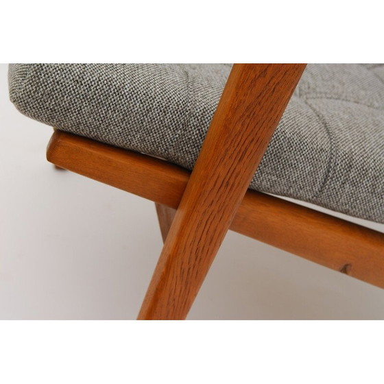 Image 1 of Vintage grijze stoffen fauteuil van Vanek, 1950