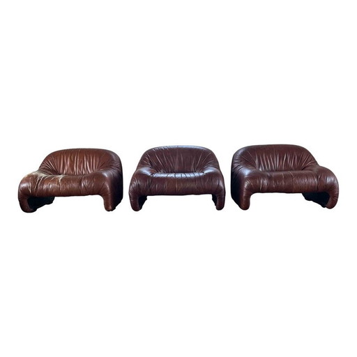 Set van 3 vintage bonanza stoelen van Afra en Tobia Scarpa voor C & B Italia, 1970