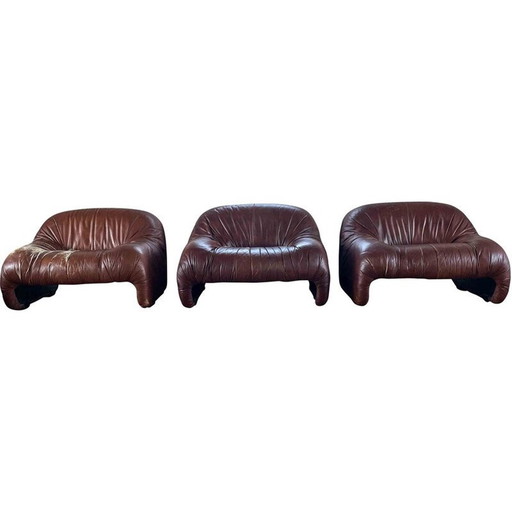Set van 3 vintage bonanza stoelen van Afra en Tobia Scarpa voor C & B Italia, 1970