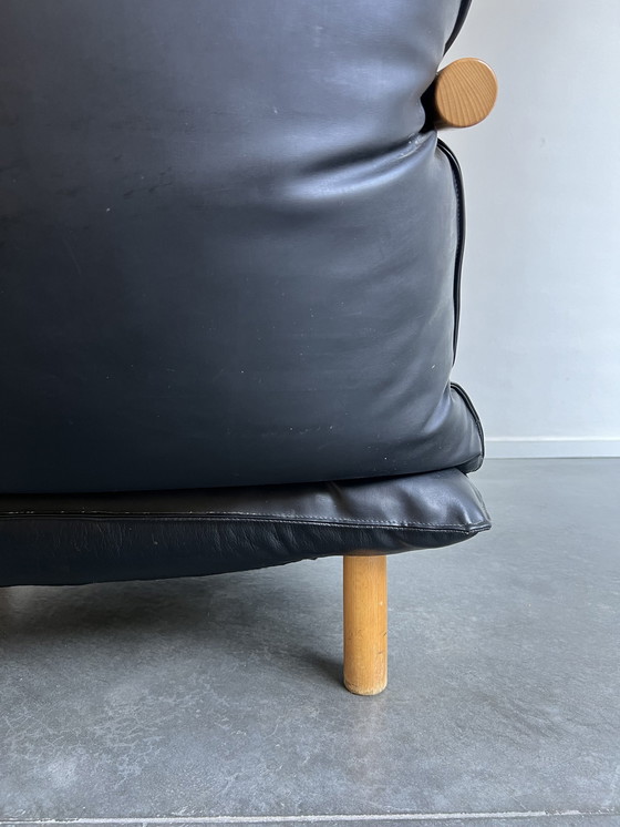 Image 1 of Lage Lederen Lounge Fauteuil
