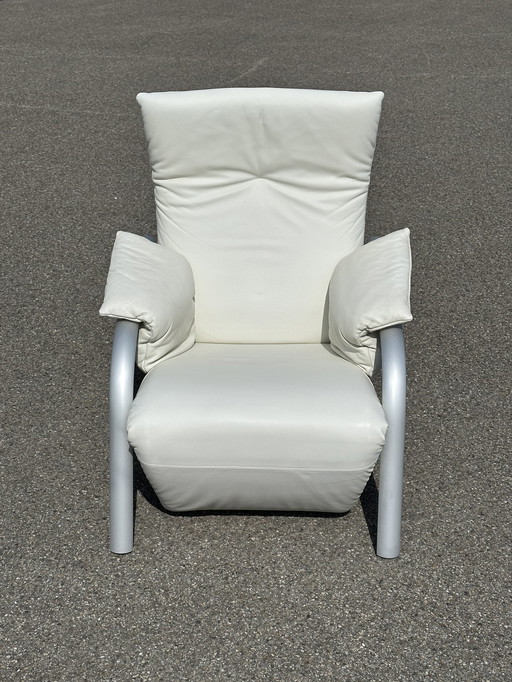 Leren fauteuil Rolf Benz met relaxfunctie