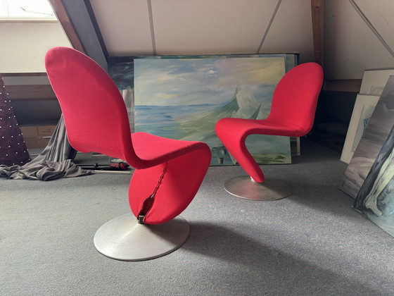 Image 1 of 2x Verner Panton System 123 Stoelen Frits Hansen