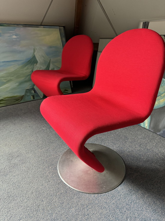 Image 1 of 2x Verner Panton System 123 Stoelen Frits Hansen