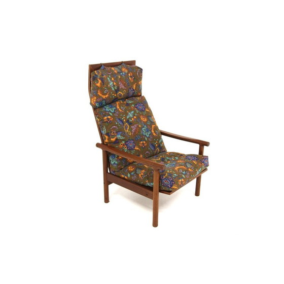 Image 1 of Vintage "Neapel" fauteuil in teakhout en kussen voor Möbel-Ikea, Zweden 1960