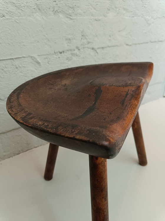 Image 1 of Scandinavische mid century Eiken kruk