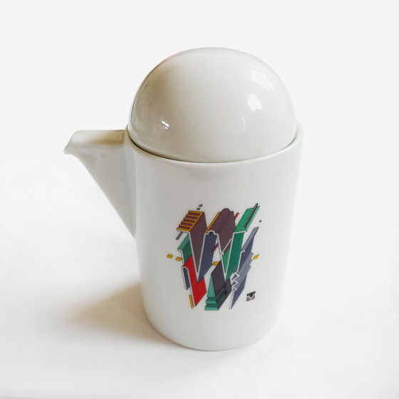 Image 1 of Alfabet Letter W Koffieset van Marcello Morandini voor Rosenthal, 1989, Set van 10