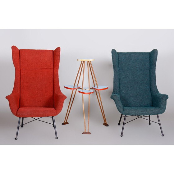 Image 1 of Vintage beukenhouten en umakart bloemenstandaard, Tsjechië 1950