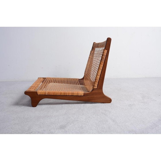 Image 1 of Vintage 2-zitsbank model 161 in massief teakhout van Hans Olsen voor Bramin, Denemarken 1957