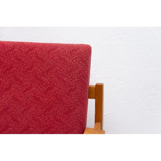 Image 1 of Paar vintage beukenhouten fauteuils en kussens, 1960