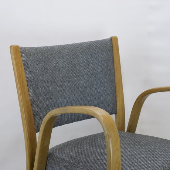 Image 1 of Vintage Bridge Bow Houten fauteuil voor Hugues Steiner, 1950