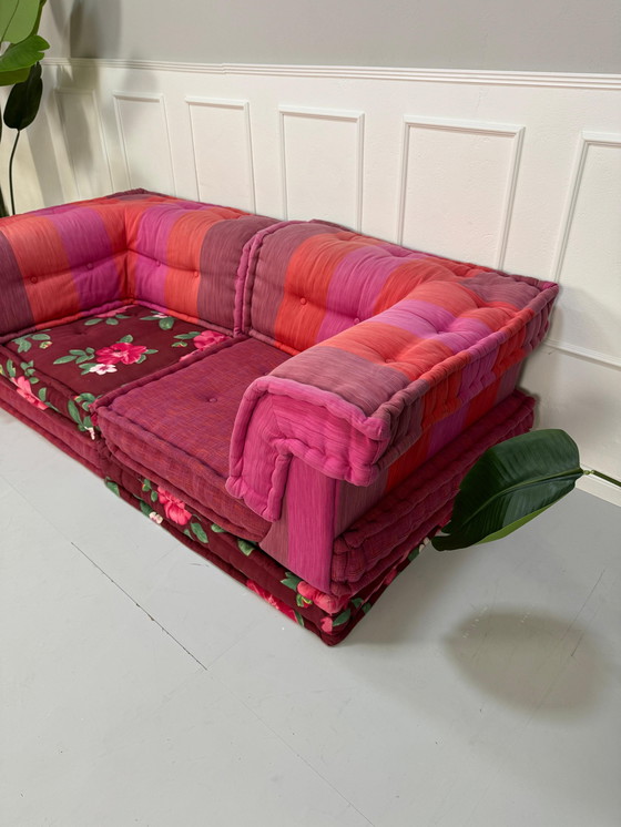 Image 1 of Roche Bobois Mah Jong Designer Sofa Stoffen Bank Handgemaakt