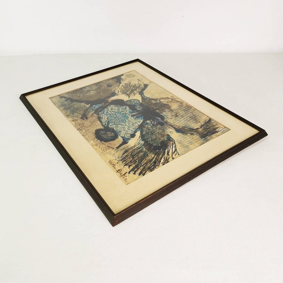 Image 1 of Vintage litho "Compositie" door Grete Balle, Denemarken 1972